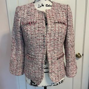 Pink Tweed Blazer Jacket